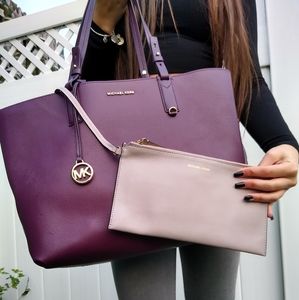 Michael kors tote open bag and wallet Reversible